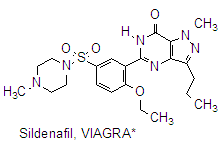 Formule chimique Sildenafil, VIAGRA