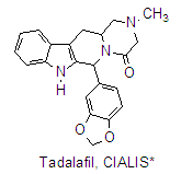 Formule chimique Tadalafil, CIALIS