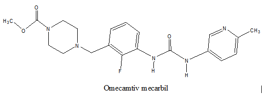 Structure chimique de l'omécamtiv mécarbil